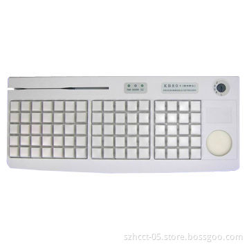 80-key USB POS Programmable Keyboard, MSR and IC Card Reader/writer Could be Set per Request